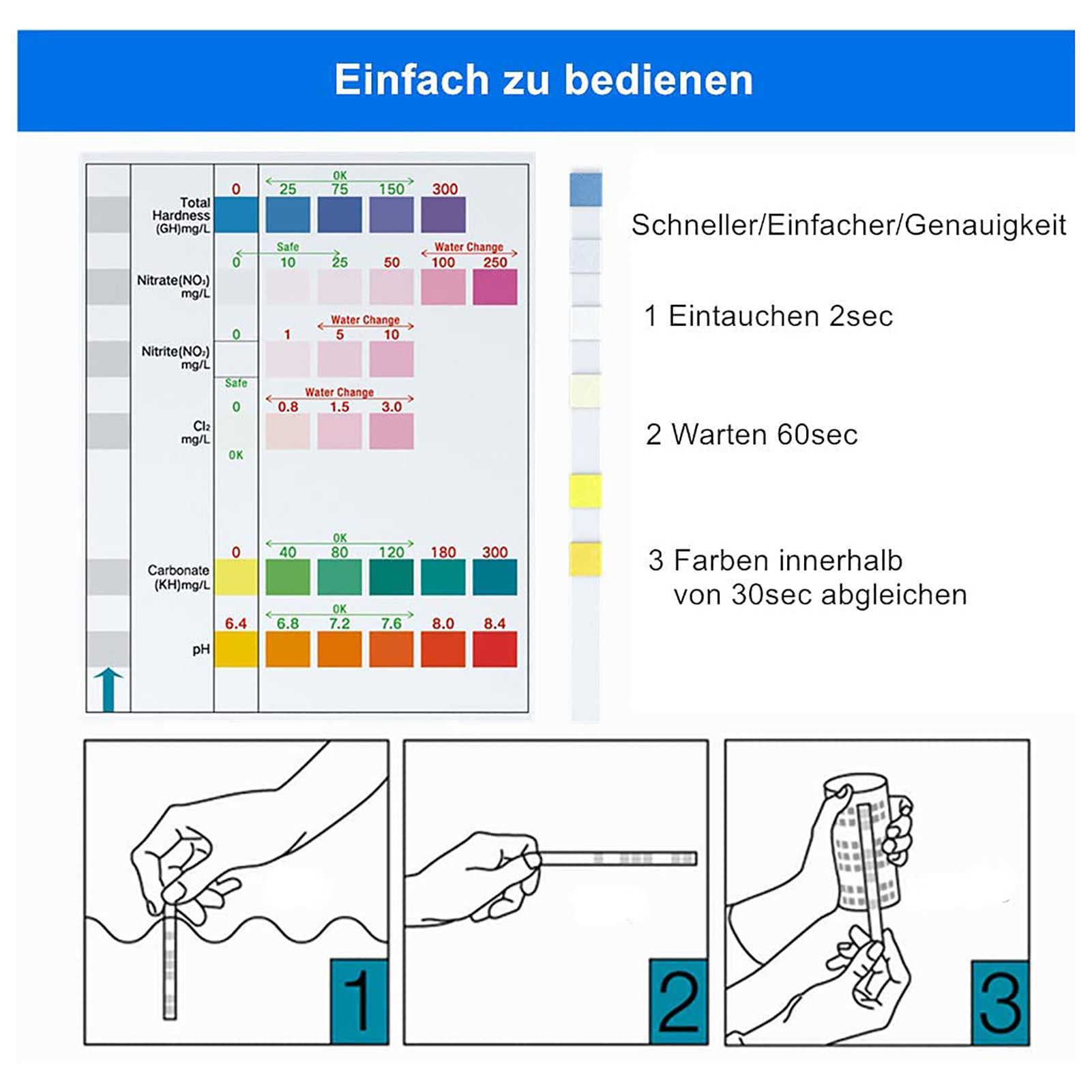 100pcs 6-in-1 Water Quality Te - Ph Strip Test 评论和价格