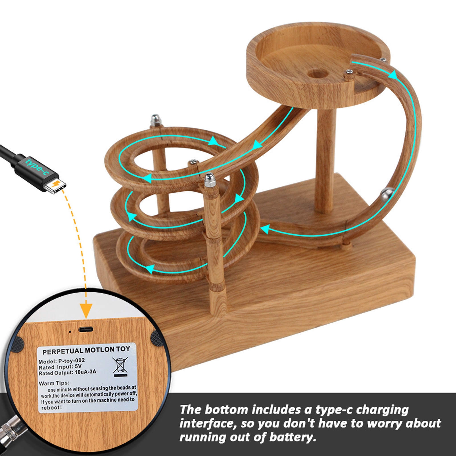 Rolling  Perpetual Motion Mach - Newton Cradle Large 评论和价格